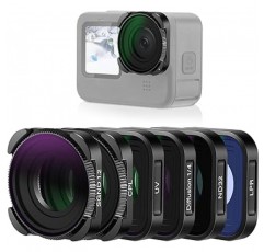 GoPro Hero 11, Hero 10, Black Hero 9, 6 팩용 NEEWER 효과 필터 세트(HD UV/CPL/ND32/SGND1.2/Nature Night Filter/Black Diffuse 1/4 필터) 액션 카메라 액세서리 렌즈 필터 세트