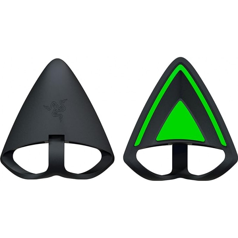 다양한 헤드셋에 부착하여 헤드셋을 귀엽게 만드는 Razer Kitty Ears V2 Cat 액세서리, 검은색, 대부분의 헤드셋과 호환 가능 1.0 - 1.6인치(25 - 40mm), 클립형 간편하고 다용도이며 조절 가능한 스트랩, 장시간 착용해도 편안함, Kitty Ears, Buoyz, 일본 공식 대리점