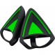 다양한 헤드셋에 부착하여 헤드셋을 귀엽게 만드는 Razer Kitty Ears V2 Cat 액세서리, 검은색, 대부분의 헤드셋과 호환 가능 1.0 - 1.6인치(25 - 40mm), 클립형 간편하고 다용도이며 조절 가능한 스트랩, 장시간 착용해도 편안함, Kitty Ears, Buoyz, 일본 공식 대리점