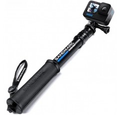 SANDMARC Pole - 컴팩트 에디션: GoPro Hero 8/Max/Hero 7/Hero 6/Fusion/Hero 5/Hero 4/Session/Hero 3+/Hero 3/Hero 2용 25-64cm 방수 연장 폴(셀카봉) 컴팩트 에디션 /HD/오즈모 액션