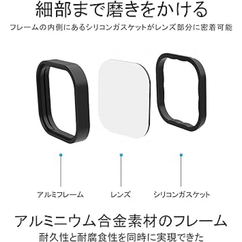 AuyKoo GoPro Hero 9/Hero 10/Hero 11 Black CPL 필터, CPL 편광 필터, 카메라 보호 필터, 렌즈 필터, 알루미늄 재질, 고투과율, 반사 방지, 발수, 소유성, 방진, 경량, 광학 유리, GoPro 액세서리