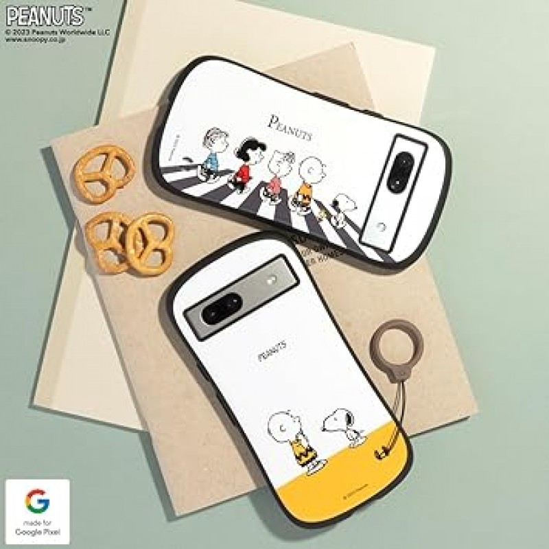 Google Pixel 7a용 iFace 퍼스트 클래스 땅콩 케이스(스누피 & 찰리 브라운/옐로우) [Iface Google Pixel 7a 충격방지용 커버]