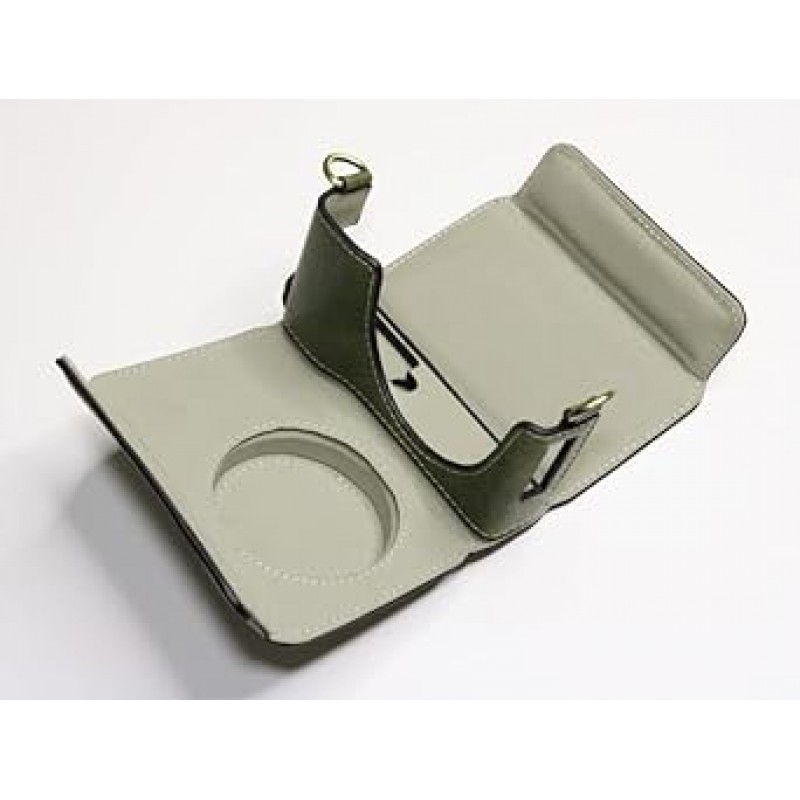 Koowl 호환 RICOH GR DIGITAL III GR3 GR 3X 카메라 케이스, 카메라 커버, 카메라 가방, 카메라 홀더, [KOOWL] 수제 가죽 카메라 풀 케이스, 액세서리: 핸드 스트랩, 스타일리쉬, 컴팩트, 방수, 방진(녹색)