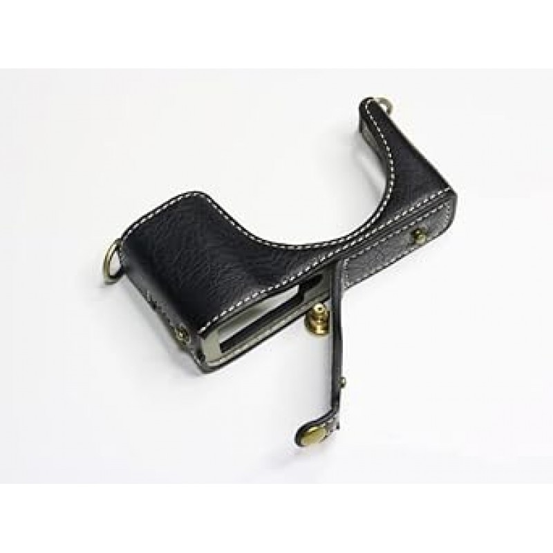 Koowl 호환 RICOH GR DIGITAL III GR3 GR 3X 카메라 케이스, 카메라 커버, 카메라 가방, 카메라 홀더, [KOOWL] 수제 가죽 카메라 풀 케이스, 액세서리: 핸드 스트랩, 스타일리쉬, 컴팩트, 방수, 방진(녹색)