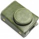 Koowl 호환 RICOH GR DIGITAL III GR3 GR 3X 카메라 케이스, 카메라 커버, 카메라 가방, 카메라 홀더, [KOOWL] 수제 가죽 카메라 풀 케이스, 액세서리: 핸드 스트랩, 스타일리쉬, 컴팩트, 방수, 방진(녹색)