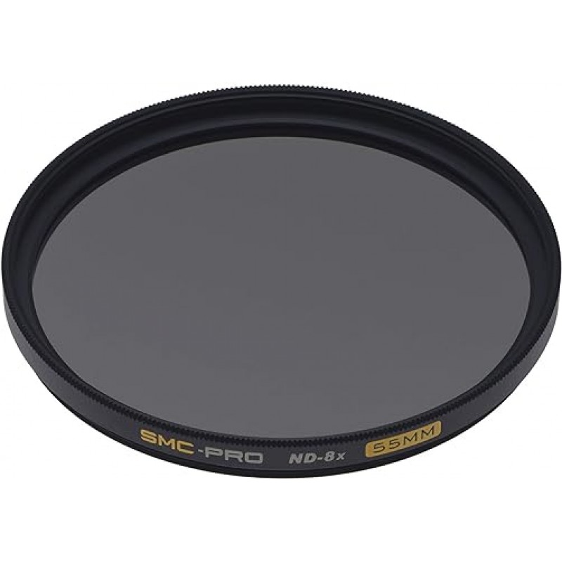 Hakuba AMZCFSMCPND855 HAKUBA 55mm ND 필터 SMC-PRO ND8X 플레어 방지 후면 저반사율 0.5% 얇은 프레임, 일본산
