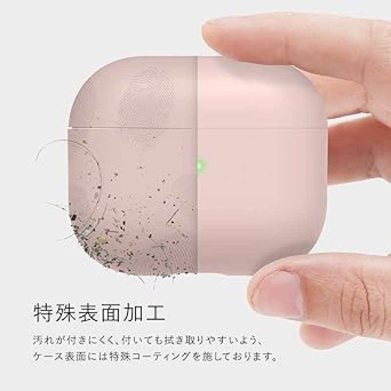 [elago] AirPods 3 호환 케이스, 충격 방지, 심플, 하이브리드 하드 커버, 충격 흡수, 슬림 실리콘 코팅 케이스 커버, 긁힘 방지, 보호 액세서리, 실리콘 케이스, Apple AirPods 3 호환, Airpods 3, 3세대, LIQUID HYBRID, 러블리 분홍색