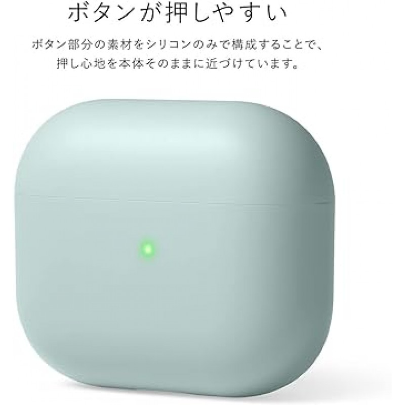 [elago] AirPods 3 호환 케이스, 충격 방지, 심플, 하이브리드 하드 커버, 충격 흡수, 슬림 실리콘 코팅 케이스 커버, 긁힘 방지, 보호 액세서리, 실리콘 케이스, Apple AirPods 3 호환, Airpods 3, 3세대, LIQUID HYBRID, 러블리 분홍색