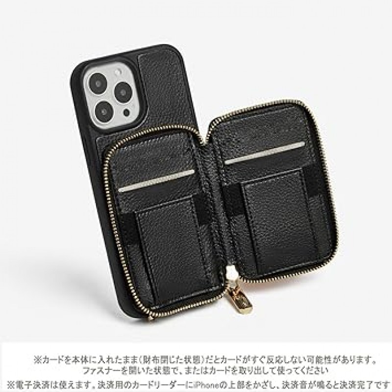 ZVE iPhone 14 Pro 노트북형 케이스, 카드 수납함, 2피스 세트, 동전 케이스 포함, 이어폰, 액세서리, 동전 지갑, RFID 차단, 소형 품목, 원형 지갑, 지갑, iPhone 14 Pro 노트북형 케이스, 스트랩 포함, 반지 포함 , 스탠드 지갑, 멀티 카드 슬롯, 크로스바디 스트랩, iPhone 14 Pro 숄더 케이스, 6.1인치, 블랙