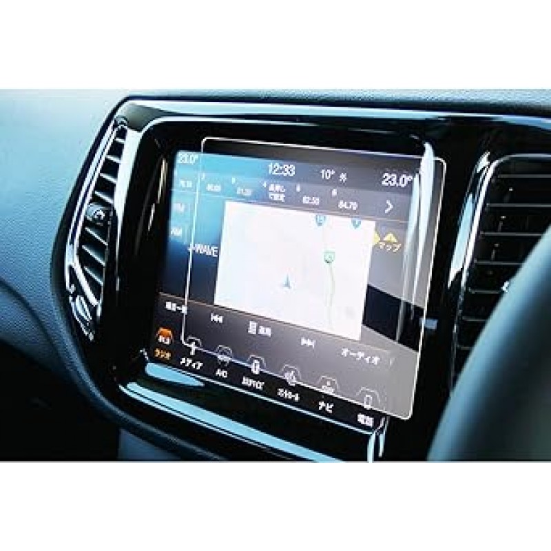 [GAFAT] Jeep Compass 2nd Generation MP Type 2017-2019 8.4인치 Uconnect 센터 디스플레이 터치스크린 카내비게이션 차량용 LCD 화면 보호필름 특수유리필름 9H경도 강화유리 터치패널 빛투과성 긁힘방지 얼룩방지 비산방지 지문방지
