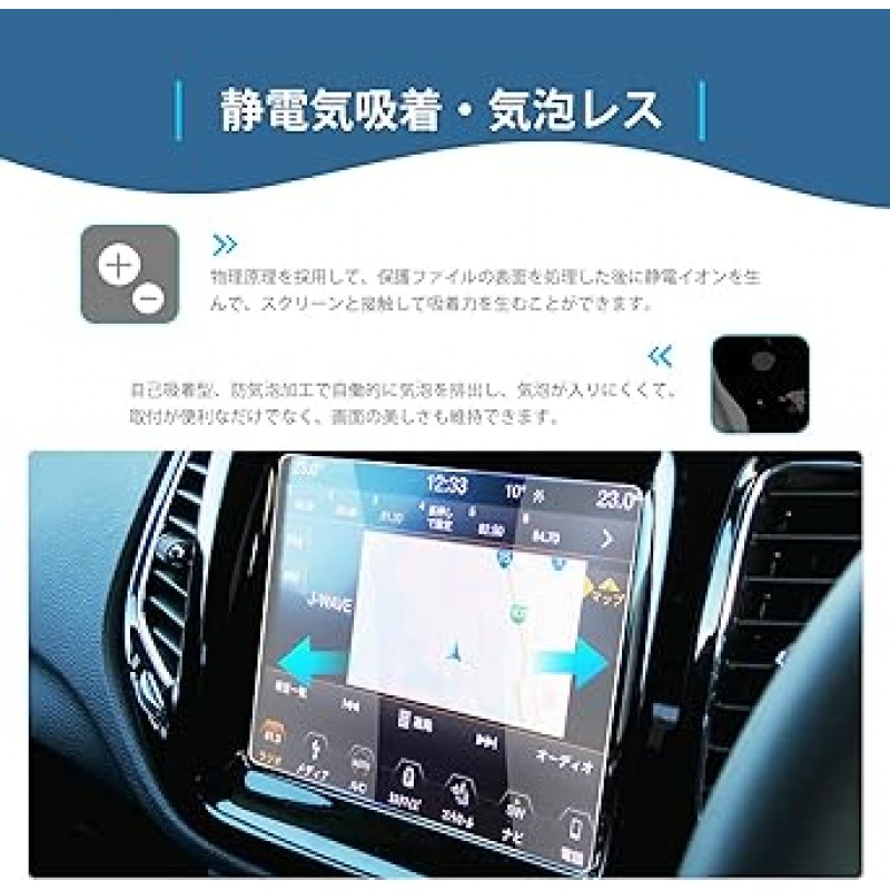 [GAFAT] Jeep Compass 2nd Generation MP Type 2017-2019 8.4인치 Uconnect 센터 디스플레이 터치스크린 카내비게이션 차량용 LCD 화면 보호필름 특수유리필름 9H경도 강화유리 터치패널 빛투과성 긁힘방지 얼룩방지 비산방지 지문방지