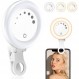 UBeesize F508 셀카 조명, 스마트폰 조명, 소형, USB 충전, 3색, 7단계 밝기, 3,000K - 6,500K 밝기 조절 가능, 경량, 클립형, 콤팩트, 휴대용, 여배우용 조명