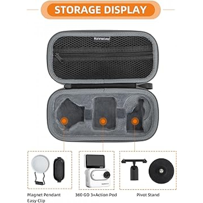 LINGHUANG GO 3 카메라 케이스, Insta360 GO 3 케이스, 대용량, 관리 케이스, 휴대용, 편리함, 상점 Insta360 GO3 액세서리