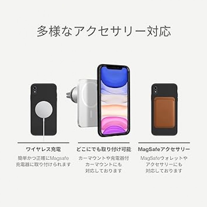 VECI iPhone XR 마그네틱 케이스, MagSafe 액세서리와 호환 가능, 실리콘 소재, 자석 내장 [MagSafe] (iPhone XR, 블랙)