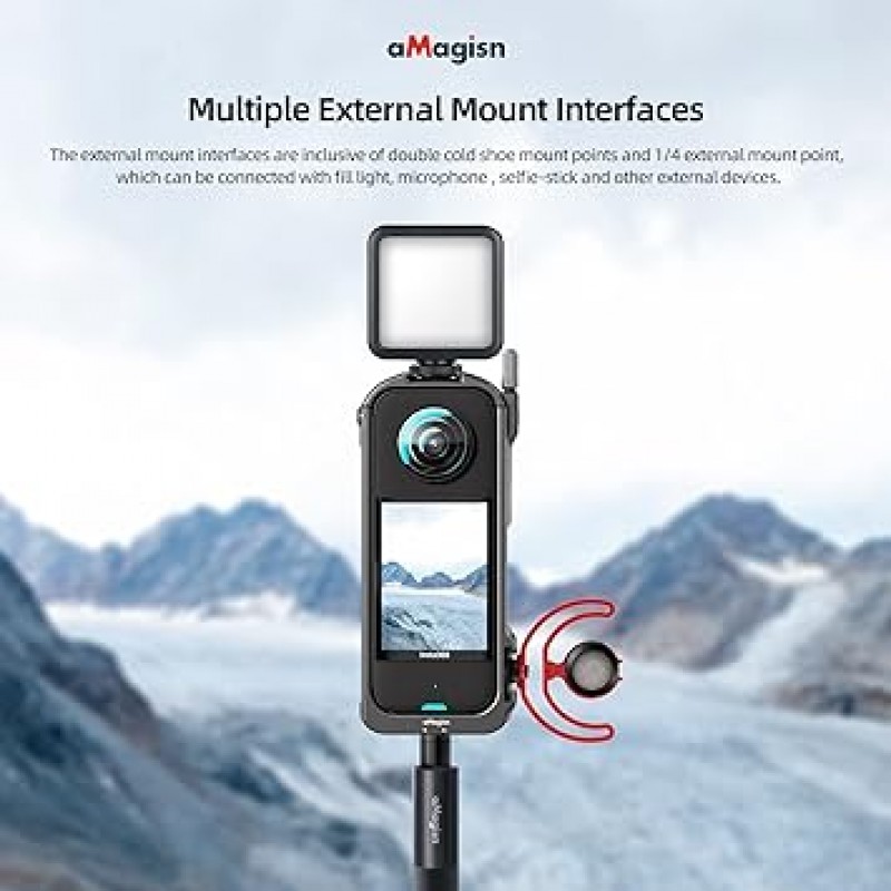 Insta360 X3용 확장 금속 보호 프레임 알루미늄 합금 보호 케이지 케이스