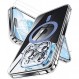 Magsafe 2023 Oterkin iPhone 15 Pro 케이스, 자석 내장, 충격 방지, 전체 카메라 보호, 유리 필름 2개 포함, 황변 방지, 긁힘 방지, 투명하고 얇음, 무선 충전 호환, iPhone 15 Pro 케이스, 6.1인치(블루) )