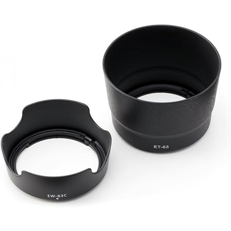 Canon EOS Kiss X9i(W) 포함된 렌즈용 더블 줌 키트, 2팩 렌즈 후드(EW-63C 및 ET-63) 호환 가능