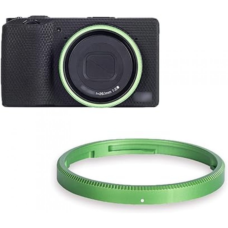 JJC GN-2 Ricoh GR IIIx GR3x GRIIIx와 호환되는 알루미늄 합금 링 캡 Ricoh GN-2 링 캡 호환 녹색