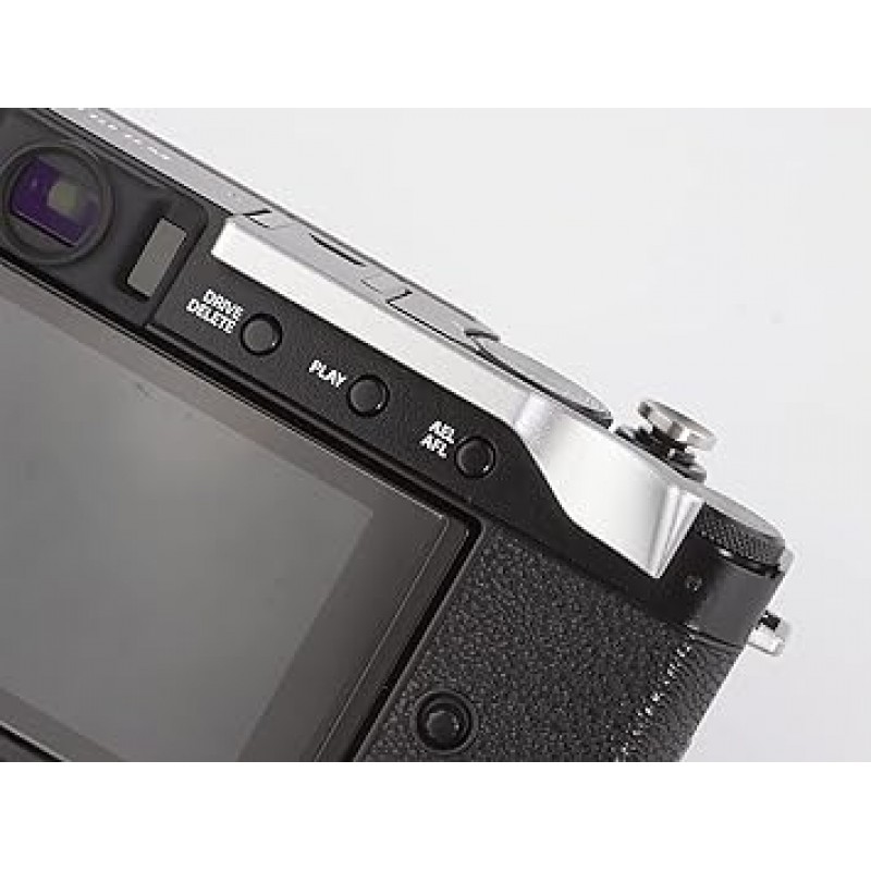 Haoge THB-X4S 핸드 그립 메탈 핫 슈 썸 업 레스트 후지 필름 X-E4 카메라 용 실버