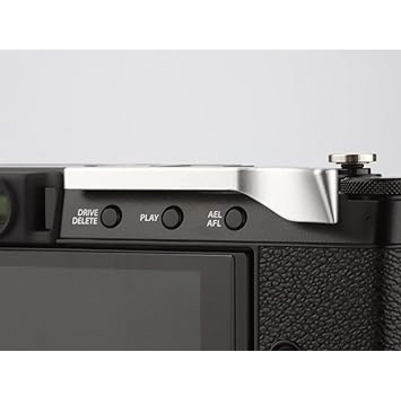Haoge THB-X4S 핸드 그립 메탈 핫 슈 썸 업 레스트 후지 필름 X-E4 카메라 용 실버