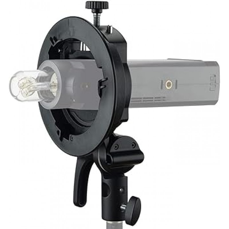Godox S2 S 브래킷 Godox V1 시리즈 V860II 시리즈 TT350 시리즈 AD400Pro AD200Pro 시리즈용 Bowens 마운트가 있는 플러시 브래킷 Flashing Bowens Mount 플러시 Snoot Softbox 반사판 미용 접시