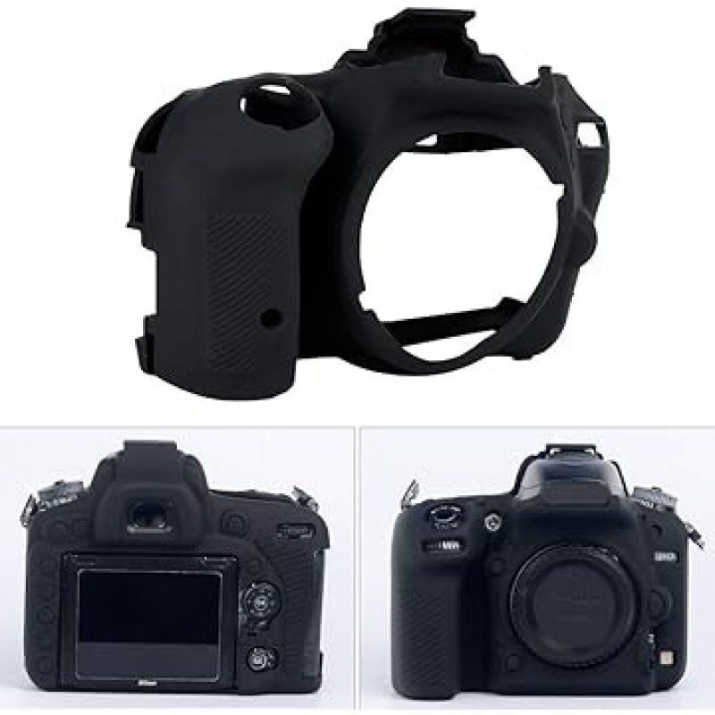 CHICIRIS 실리콘 카메라 보호 케이스, 카메라 보호 케이스, 실리콘 카메라 케이스, Nikon D5500용 검정색 내구성 미끄럼 방지 Nikon D5600