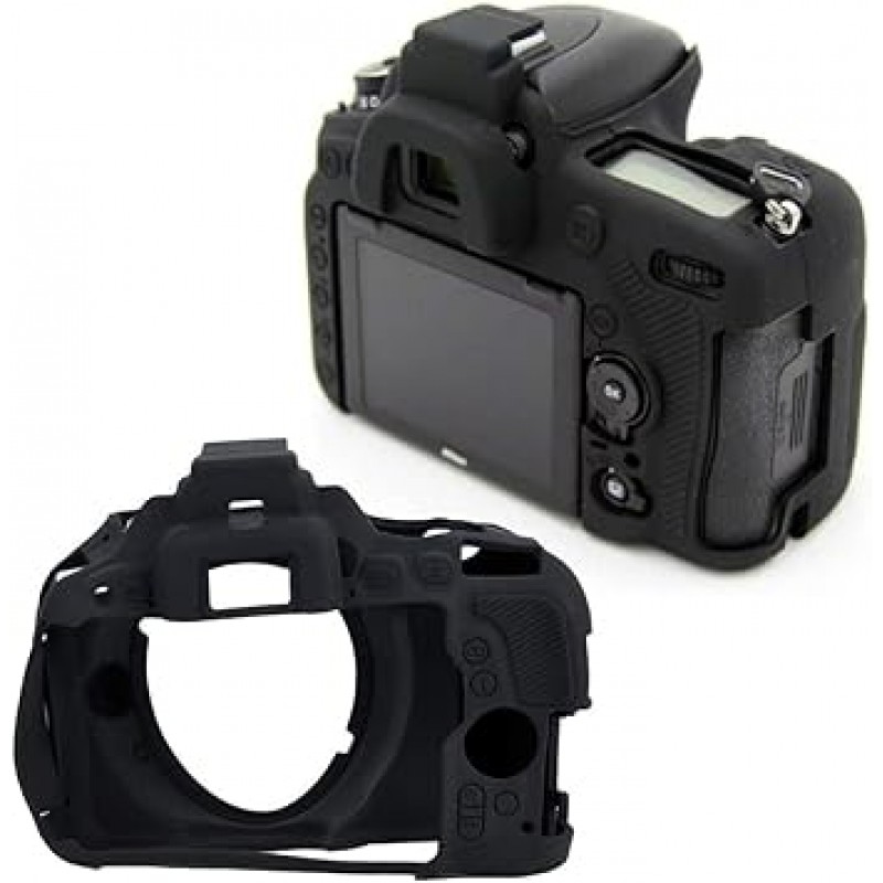 CHICIRIS 실리콘 카메라 보호 케이스, 카메라 보호 케이스, 실리콘 카메라 케이스, Nikon D5500용 검정색 내구성 미끄럼 방지 Nikon D5600