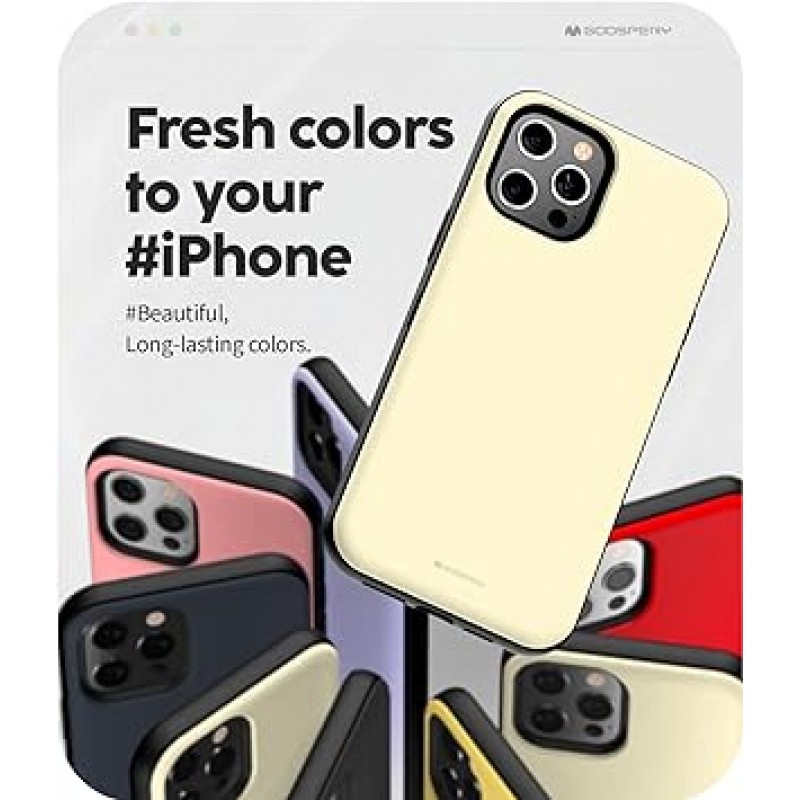 Goospery iPhone 12 Pro Max (6.7 inches) 케이스 후면 카드 수납 마그넷식 범퍼 커버 (화이트) IP12PM-MDB-WHT