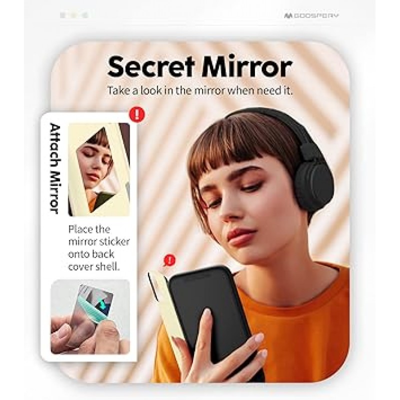 Goospery iPhone 12 Pro Max (6.7 inches) 케이스 후면 카드 수납 마그넷식 범퍼 커버 (화이트) IP12PM-MDB-WHT