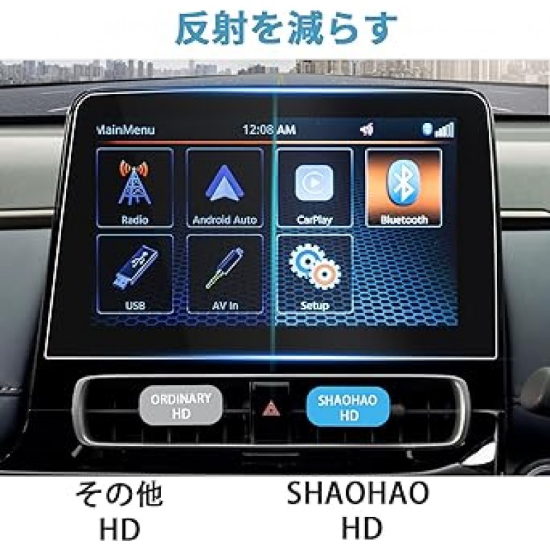 SHAOHAO 강화 유리 Toyota Aqua Navi 보호 필름 MXPK10 MXPK11 MXPK15 MXPK16 10.5 인치 필름 자동차 네비게이션 보호 필름 스크래치 방지 얼룩 방지 초박형 고감도 터치 자체 접착 용이한 설치