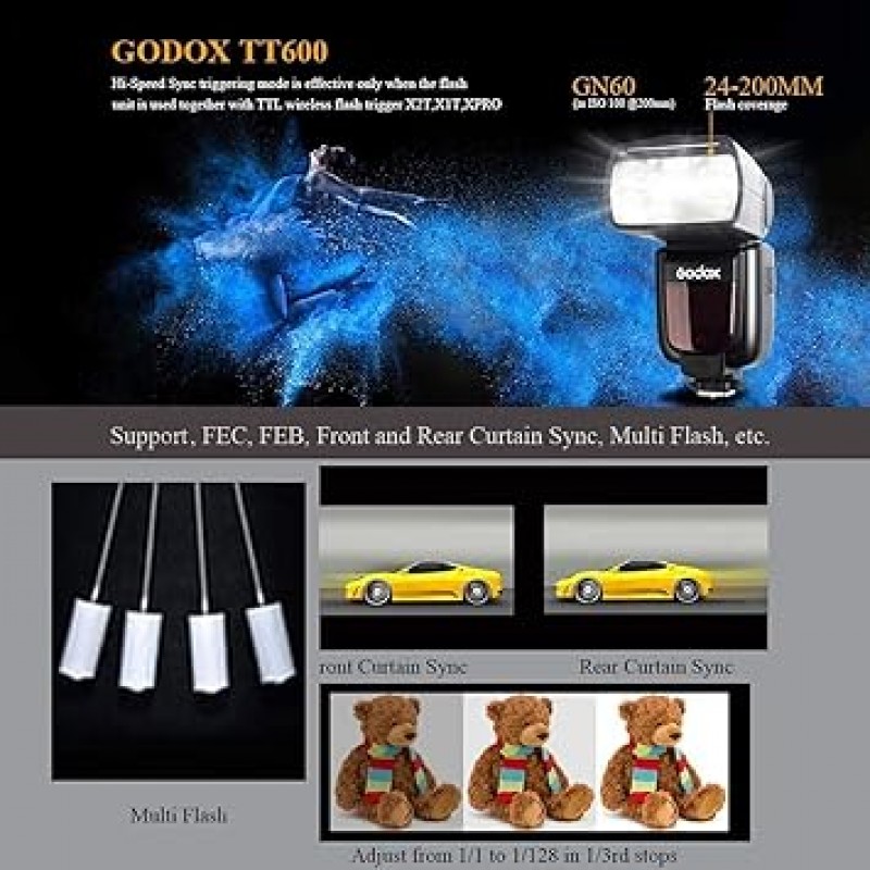 Godox 공인 대리점 및 일본어 설명서(영어 미보장) GODOX TT600 클립온 스트로브 가이드 번호 60 플래시 스피드라이트 Canon, Nikon, Fuji, Pentax, Olympus(TT600) 등 디지털 카메라와 호환 가능 [병행 수입]