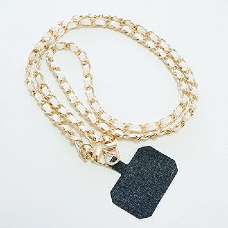 Keys KST003-WH 스마트폰 숄더 스트랩, 체인, 화이트, 스마트폰 액세서리, 스트랩, 크로스바디 스트랩, 스마트폰 스트랩, 미니멀 가방 팩