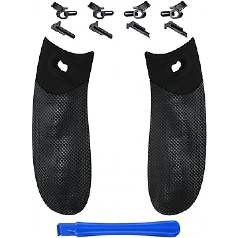 eXtremeRate Flexor 고무 당김 사이드 레일 그립 트리가스 톱 키트 Xbox 시리즈 X/S 컨트롤러용 미끄럼 방지 인간공학 트리거 스토퍼 핸들 그립 Xbox 코어 컨트롤러용 다이아몬드 텍스처 블랙