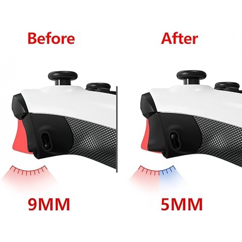 eXtremeRate Flexor 고무 당김 사이드 레일 그립 트리가스 톱 키트 Xbox 시리즈 X/S 컨트롤러용 미끄럼 방지 인간공학 트리거 스토퍼 핸들 그립 Xbox 코어 컨트롤러용 다이아몬드 텍스처 블랙