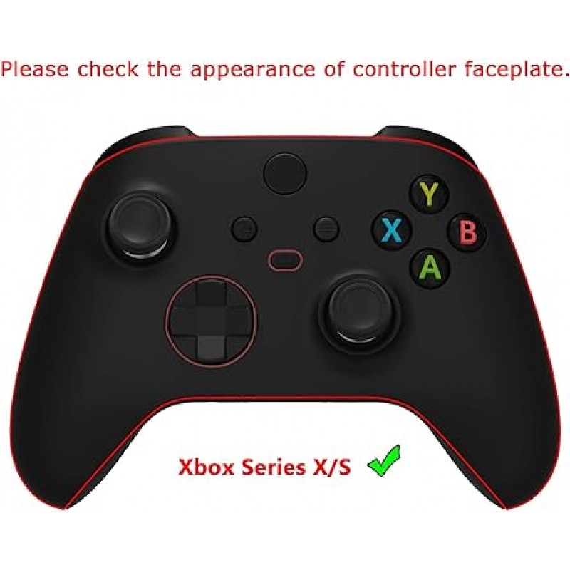 eXtremeRate Flexor 고무 당김 사이드 레일 그립 트리가스 톱 키트 Xbox 시리즈 X/S 컨트롤러용 미끄럼 방지 인간공학 트리거 스토퍼 핸들 그립 Xbox 코어 컨트롤러용 다이아몬드 텍스처 블랙