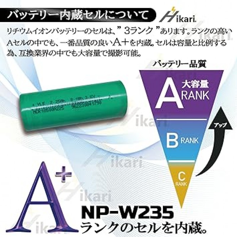 str NP-W235 고용량 2250mAh 고성능 Fujifilm 호환 배터리(기본 충전기로 충전 가능, 남은 잔량 표시, 원래 제품처럼 사용 가능), X-H2S, X-H2, X-T4, X와 호환 가능 -T5, GFX100S, X-S20