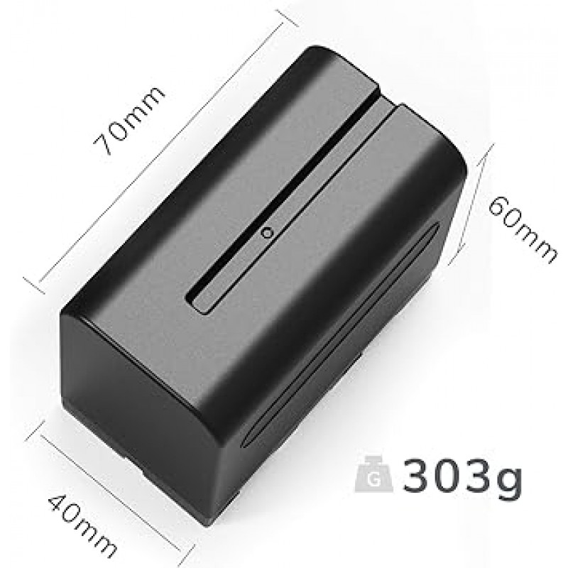 NP-F970 교체 배터리 픽셀 8400mAh 리튬 이온 배터리 7.4V 고용량 단일 배터리 전원 공급 장치 모니터/비디오 조명/링 라이트용 배터리 Sony NP-F750 F550 F770 F960 F975 F930 F570 전체 교체 Sony CCD-SC55, NINJA-V용 배터리 , bmpcc4k, Pixel K80 RGB LED 조명 적용