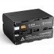 NP-F970 교체 배터리 픽셀 8400mAh 리튬 이온 배터리 7.4V 고용량 단일 배터리 전원 공급 장치 모니터/비디오 조명/링 라이트용 배터리 Sony NP-F750 F550 F770 F960 F975 F930 F570 전체 교체 Sony CCD-SC55, NINJA-V용 배터리 , bmpcc4k, Pixel K80 RGB LED 조명 적용