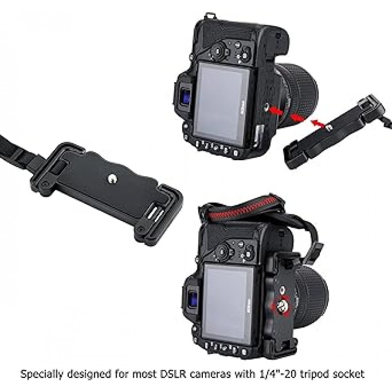 디지털 SLR 카메라 핸드 스트랩 그립 홀스터 U 플레이트 스탠드가있는 Canon Sony Nikon 용