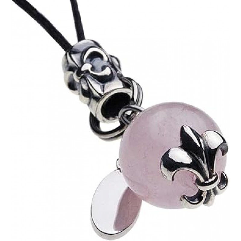 Cenote Power Stone Lily Crest Mobile Phone Strap [실버 액세서리] s0008-, Sterling Silver, Quartz