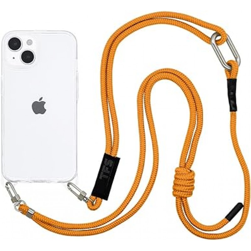 Rasta Banana 7253IP261HB 케이스 커버, iPhone 14/13과 호환 가능, 하이브리드, 충격 흡수, 미국 군사 표준, 투명, 투명, TPU 범퍼 + PC, 어깨 끈, 주황색, iPhone 14 스마트폰 어깨 스마트폰 케이스