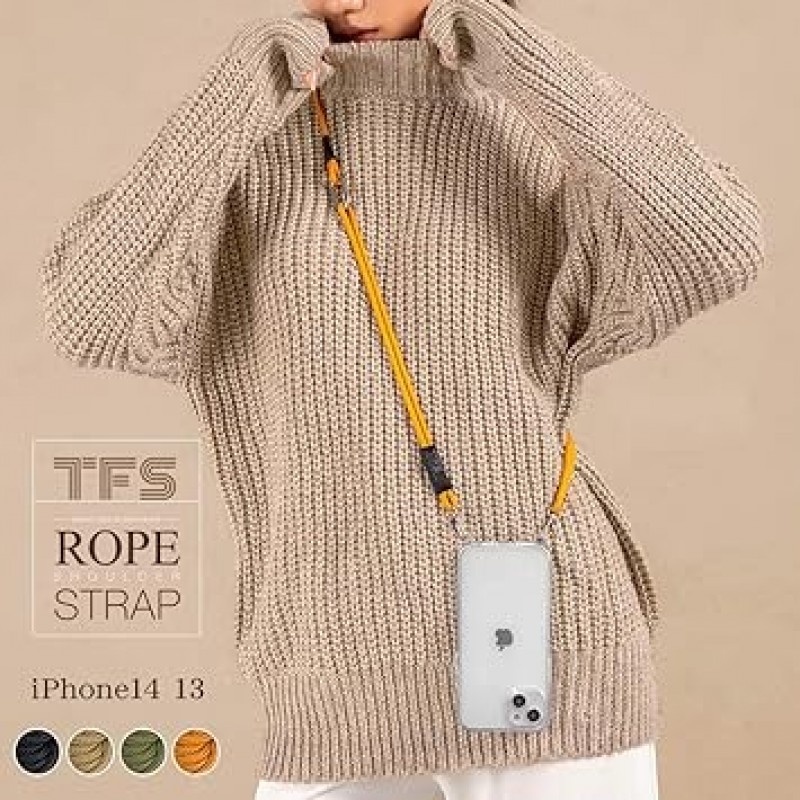 Rasta Banana 7253IP261HB 케이스 커버, iPhone 14/13과 호환 가능, 하이브리드, 충격 흡수, 미국 군사 표준, 투명, 투명, TPU 범퍼 + PC, 어깨 끈, 주황색, iPhone 14 스마트폰 어깨 스마트폰 케이스