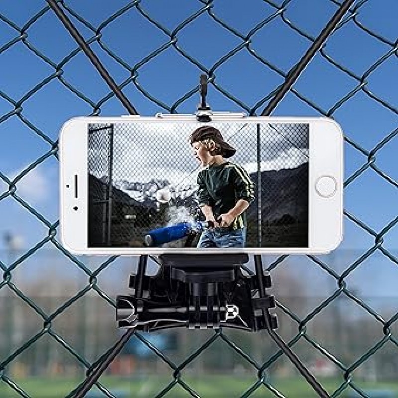 Suptig 넷펜스와 트리폴 장착 브래킷 GoPro Hero 12 Hero 11 Hero 10 Hero 9 Hero 8 Hero 7 Hero 6 Hero 5 Hero 4 Hero 3 DJI Osmo, AKASO , Phone, 디지털 카메라에 대응