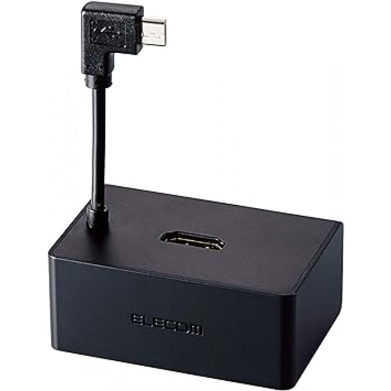 Elecom DH-FTHDL01BK Fire TV 스틱용 스탠드 어댑터, LAN 포트 포함