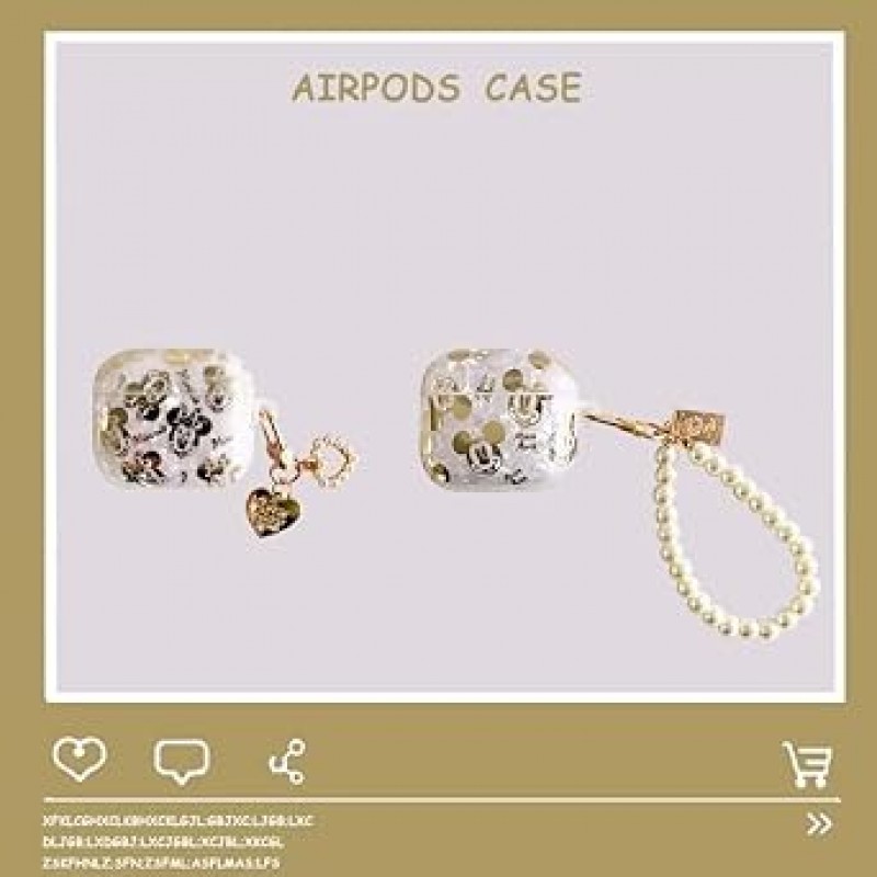 AirPods Pro 케이스, Air Pods Pro 케이스, 디즈니 캐릭터 보호 케이스, 미키 마우스 보호 커버, Meeky Minnie 보관 케이스, 모든 모델과 호환 가능, 카라비너, 키체인, 카라비너, 스포츠, 분실 방지(Style2, AirPods Pro용)