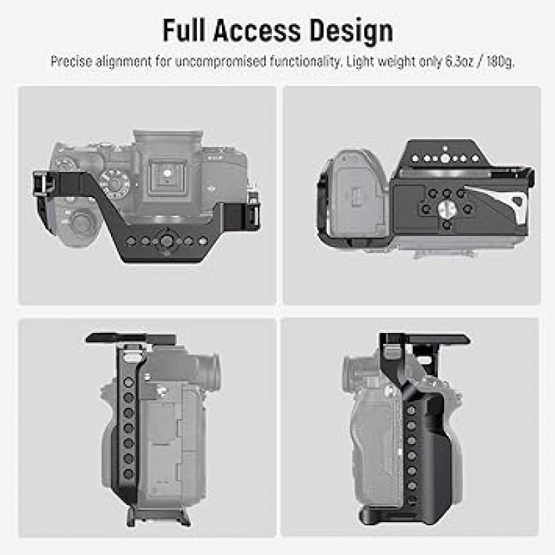 NEEWER a7R V/a7R IV/a7R IV/a7S III/a1 알루미늄 합금 비디오 카메라 리그용 전체 카메라 케이지 DJI RS 안정기 CA004용 전체 액세스 Arca 유형 QR 베이스 퀵 스위치