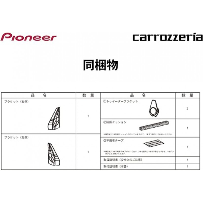 Pioneer UD-K301 Pioneer 스피커, 사운드 개선 아이템, Jimny, Jimny Sierra, Carrozzeria용 트위터 장착 키트