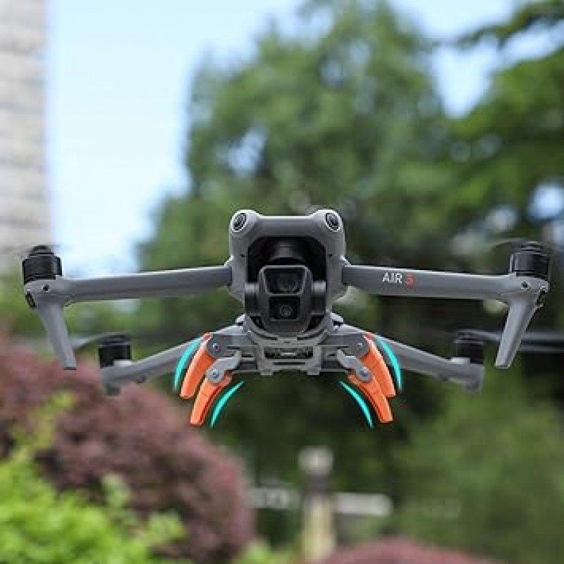 Miitech DJI Air 3 랜딩 기어 랜딩 가드 랜딩 기어 가드 DJI Air 3 보호 액세서리 랜딩 기어(주황색)용 충격 방지 접이식 경량 내구성 충돌 방지 링