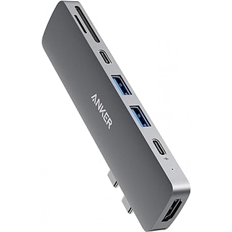 Anker PowerExpand Direct 7-in-2 USB-C PD 미디어 허브, 4K 호환, HDMI 포트, 100W 전력 공급 호환, 다기능 USB-C 포트, USB-A 포트, MicroSD 및 SD 카드 슬롯