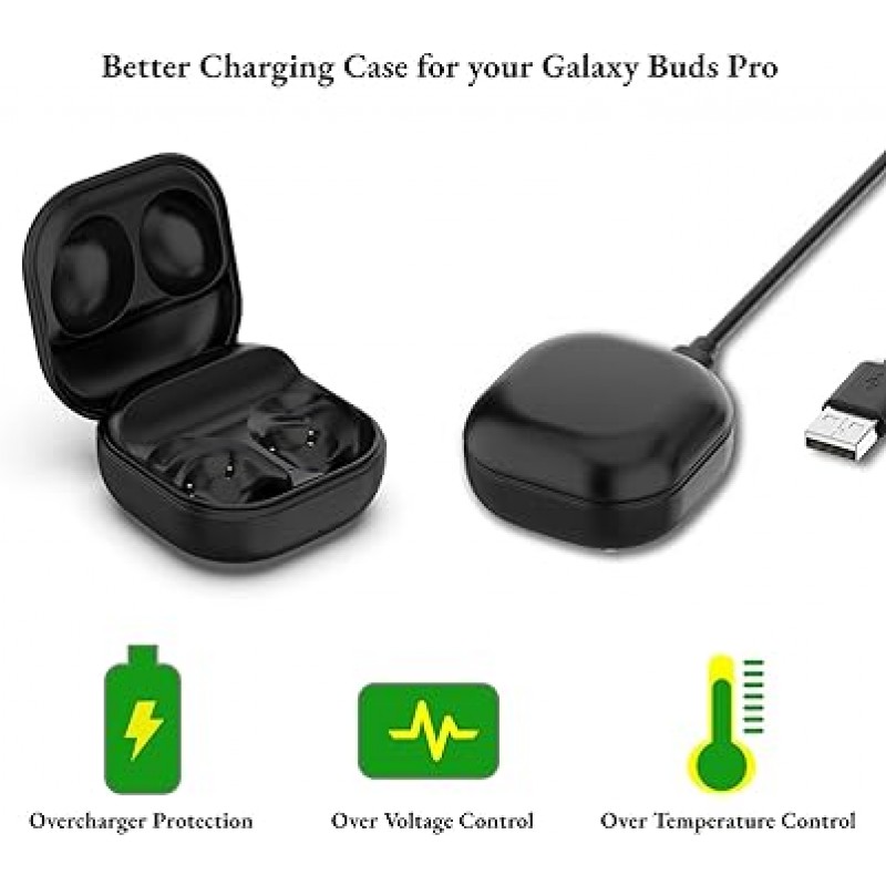 ECSEM 교체용 충전 케이스 For Samsung Galaxy Buds Pro SM-R190 충전기 교체용 USB 유선 충전 도크 케이블 액세서리